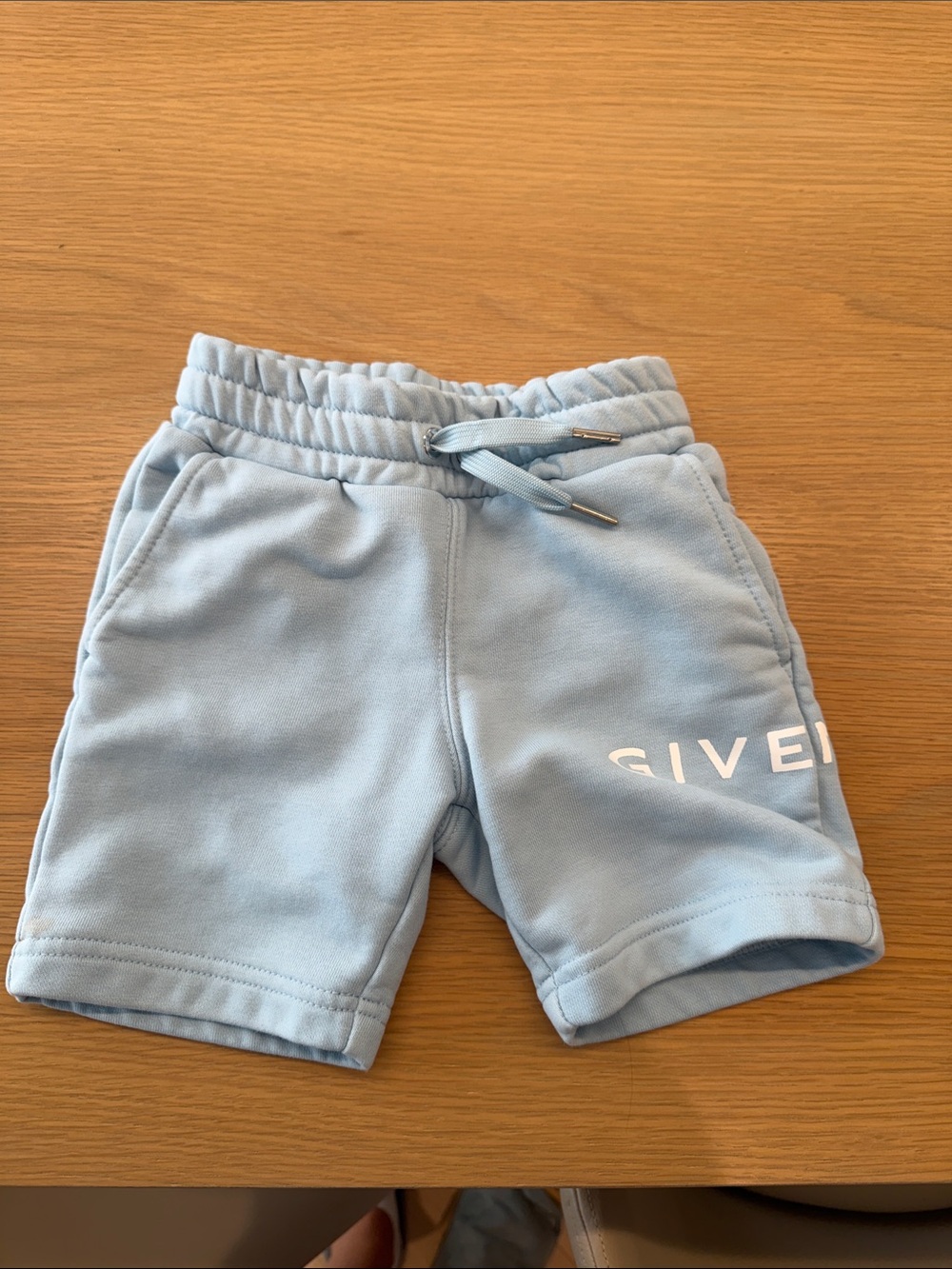 Givenchy Kids Light Blue Logo Sweatshorts